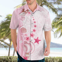 Pink Plumeria Sea Shell Hawaiian Shirt Starfish Polynesian Pattern LT01 - Polynesian Pride