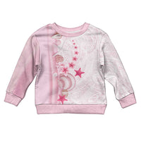 Pink Plumeria Sea Shell Kid Ugly Christmas Sweater Starfish Polynesian Pattern LT01 Kid Pink - Polynesian Pride