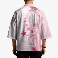 Pink Plumeria Sea Shell Kimono Starfish Polynesian Pattern - Polynesian Pride