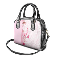Pink Plumeria Sea Shell Shoulder Handbag Starfish Polynesian Pattern LT01 - Polynesian Pride