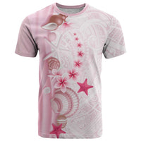 Pink Plumeria Sea Shell T Shirt Starfish Polynesian Pattern LT01 Pink - Polynesian Pride
