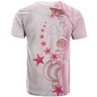 Pink Plumeria Sea Shell T Shirt Starfish Polynesian Pattern LT01 - Polynesian Pride