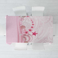 Pink Plumeria Sea Shell Tablecloth Starfish Polynesian Pattern LT01 Pink - Polynesian Pride