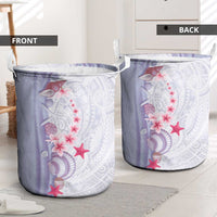 Purple Plumeria Sea Shell Laundry Basket Starfish Polynesian Pattern LT01 - Polynesian Pride