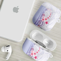 Purple Plumeria Sea Shell AirPods Case Starfish Polynesian Pattern LT01 - Polynesian Pride
