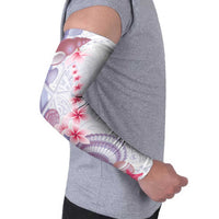 Purple Plumeria Sea Shell Arm Sleeves Starfish Polynesian Pattern LT01 - Polynesian Pride
