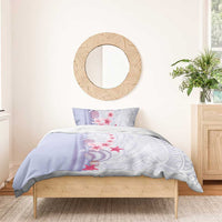 Purple Plumeria Sea Shell Bedding Set Starfish Polynesian Pattern - Polynesian Pride