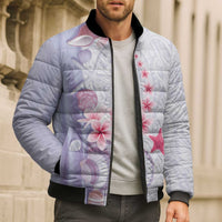 Purple Plumeria Sea Shell Bomber Puffer Jacket Starfish Polynesian Pattern LT01 - Polynesian Pride