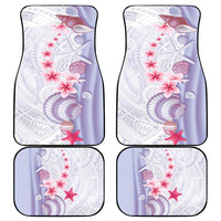 Purple Plumeria Sea Shell Car Mats Starfish Polynesian Pattern LT01 - Polynesian Pride