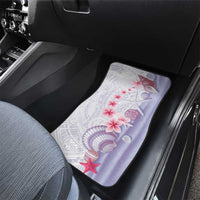 Purple Plumeria Sea Shell Car Mats Starfish Polynesian Pattern LT01 - Polynesian Pride