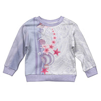 Purple Plumeria Sea Shell Kid Ugly Christmas Sweater Starfish Polynesian Pattern LT01 Kid Purple - Polynesian Pride