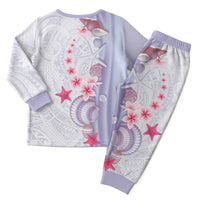 Purple Plumeria Sea Shell Christmas Pajama Set Starfish Polynesian Pattern LT01 - Polynesian Pride