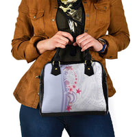 Purple Plumeria Sea Shell Shoulder Handbag Starfish Polynesian Pattern LT01 - Polynesian Pride