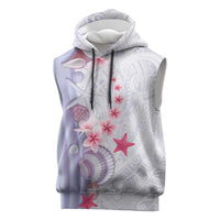 Purple Plumeria Sea Shell Sleeveless Hoodie Starfish Polynesian Pattern LT01 Purple - Polynesian Pride