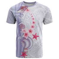 Purple Plumeria Sea Shell T Shirt Starfish Polynesian Pattern LT01 Purple - Polynesian Pride
