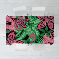 Plumeria Polynesian Pattern Tablecloth Unique Fantasy Green Pink LT01 Green - Polynesian Pride