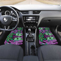 Plumeria Polynesian Pattern Car Mats Unique Fantasy Purple Green LT01 Set 2pcs - Front Purple - Polynesian Pride