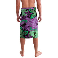 Plumeria Polynesian Pattern Lavalava Unique Fantasy Purple Green