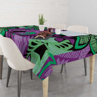 Plumeria Polynesian Pattern Tablecloth Unique Fantasy Purple Green LT01 - Polynesian Pride