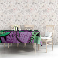 Plumeria Polynesian Pattern Tablecloth Unique Fantasy Purple Green LT01 - Polynesian Pride