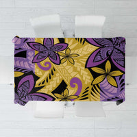 Plumeria Polynesian Pattern Tablecloth Unique Fantasy Yellow Purple LT01 Yellow - Polynesian Pride