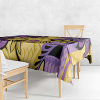 Plumeria Polynesian Pattern Tablecloth Unique Fantasy Yellow Purple LT01 - Polynesian Pride