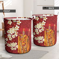 Hawaii King Kamehameha Laundry Basket Plumeria Lauhala Pattern LT01 - Polynesian Pride