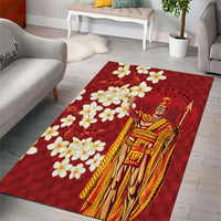 Hawaii King Kamehameha Area Rug Plumeria Lauhala Pattern LT01 - Polynesian Pride