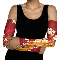 Hawaii King Kamehameha Arm Sleeves Plumeria Lauhala Pattern LT01 - Polynesian Pride