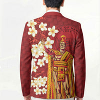 Hawaii King Kamehameha Blazer Plumeria Lauhala Pattern LT01 - Polynesian Pride