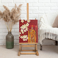 Hawaii King Kamehameha Canvas Wall Art Plumeria Lauhala Pattern LT01 - Polynesian Pride