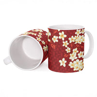 Hawaii King Kamehameha Ceramic Mug Plumeria Lauhala Pattern LT01 - Polynesian Pride