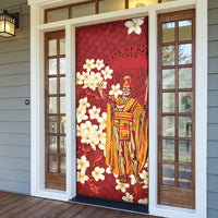 Hawaii King Kamehameha Door Cover Plumeria Lauhala Pattern LT01 - Polynesian Pride