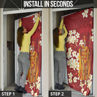 Hawaii King Kamehameha Door Cover Plumeria Lauhala Pattern LT01 - Polynesian Pride