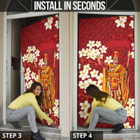 Hawaii King Kamehameha Door Cover Plumeria Lauhala Pattern LT01 - Polynesian Pride