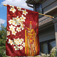 Hawaii King Kamehameha Garden Flag Plumeria Lauhala Pattern LT01 - Polynesian Pride