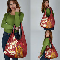 Hawaii King Kamehameha Grocery Bag Plumeria Lauhala Pattern LT01 - Polynesian Pride