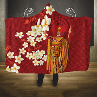 Hawaii King Kamehameha Hooded Blanket Plumeria Lauhala Pattern LT01 - Polynesian Pride