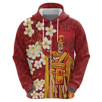 Hawaii King Kamehameha Hoodie Plumeria Lauhala Pattern LT01 - Polynesian Pride