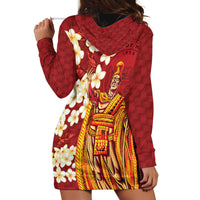 Hawaii King Kamehameha Hoodie Dress Plumeria Lauhala Pattern LT01 - Polynesian Pride
