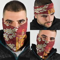 Hawaii King Kamehameha Neck Gaiter Plumeria Lauhala Pattern LT01 - Polynesian Pride