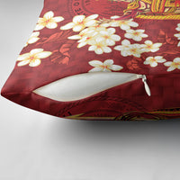 Hawaii King Kamehameha Pillow Cover Plumeria Lauhala Pattern LT01 - Polynesian Pride