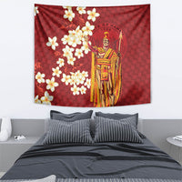 Hawaii King Kamehameha Tapestry Plumeria Lauhala Pattern LT01 - Polynesian Pride