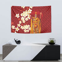 Hawaii King Kamehameha Tapestry Plumeria Lauhala Pattern LT01 - Polynesian Pride