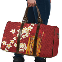 Hawaii King Kamehameha Travel Bag Plumeria Lauhala Pattern LT01 - Polynesian Pride