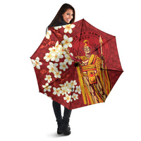 Hawaii King Kamehameha Umbrella Plumeria Lauhala Pattern LT01 - Polynesian Pride