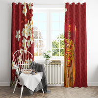 Hawaii King Kamehameha Window Curtain Plumeria Lauhala Pattern LT01 - Polynesian Pride