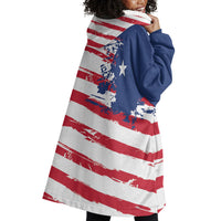 Liberia Flag Wearable Blanket Hoodie Grunge Stylized