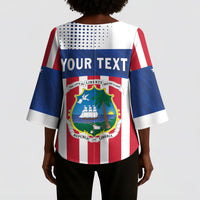 Personalized Liberia 1847 Kimono Sleeve Blouse Happy Independence Day