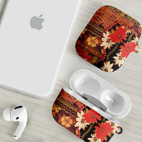 Hawaii Christmas Poinsettia Lei AirPods Case Tapa Pattern LT01 - Polynesian Pride